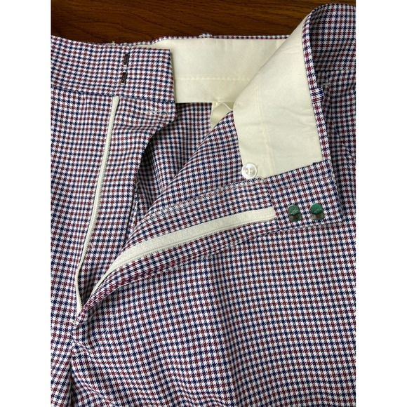 Vintage IZOD Houndstooth Dress Pants Checkered Career Casual Trousers Mens W 40 - Picture 7 of 7
